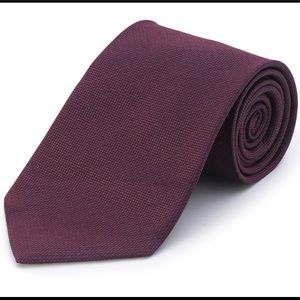 Bolvaint - NEW Tabit Pindot Silk Tie in Burgundy
